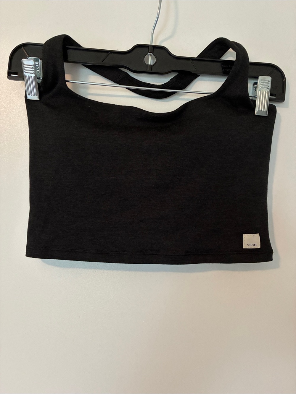 Vuori Halo Halter Top Black Heather
